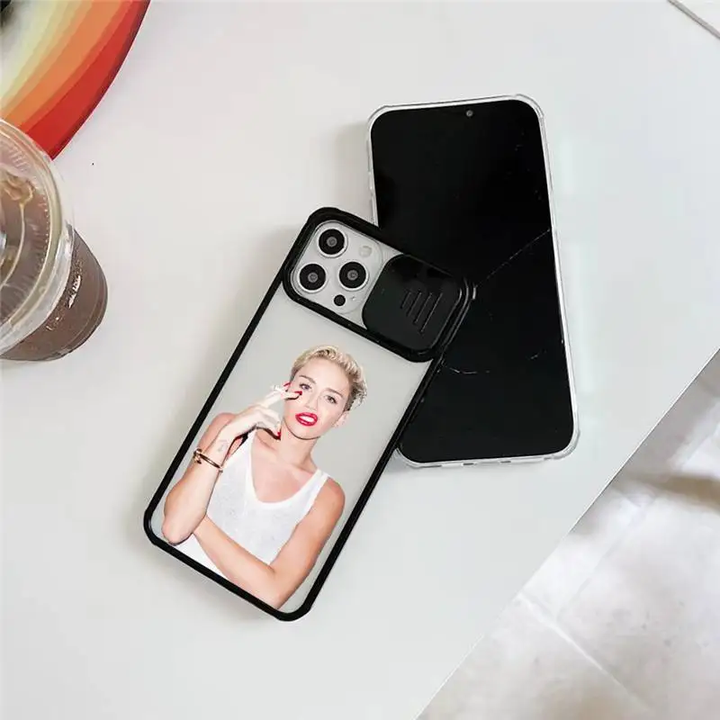 

Miley Cyrus singer Phone Case For iPhone 12 11 8 7 se 2020 mini pro X XS XR MAX Plus Transparent Camera Protection Cover