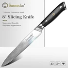 Нож для нарезки сашими SUNNECKO VG10, японская острая лезвия из дамасской стали, кухонные инструменты для приготовления мяса, 8 дюймов