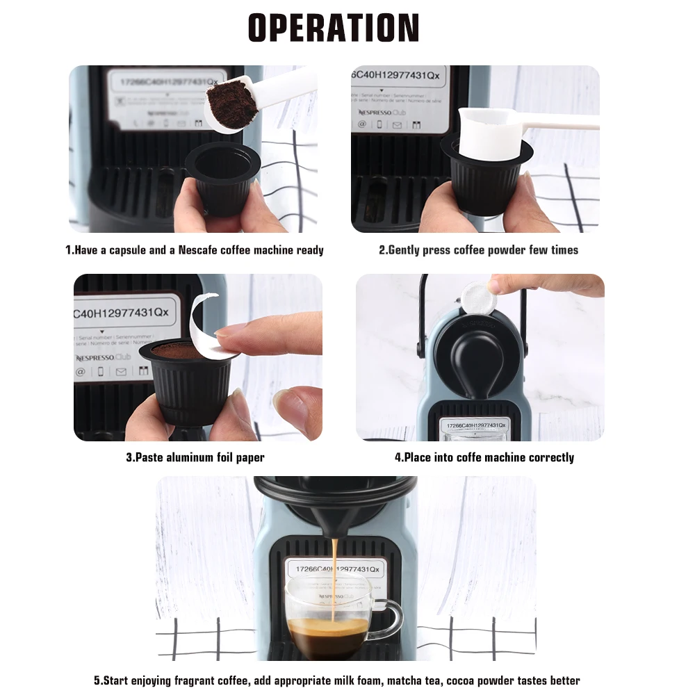 ICafilas 50 комплектов пустые изолируемые для Nespresso и клейкие алюминиевые крышки