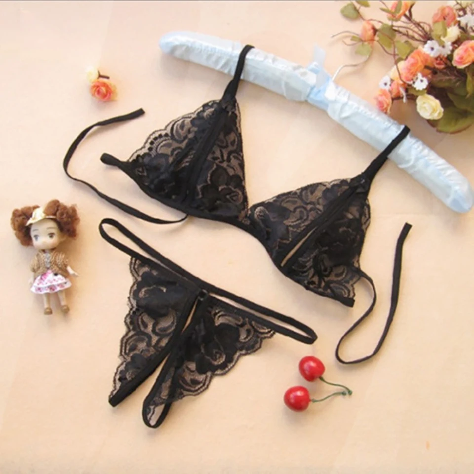 Сексуальное нижнее белье Babydoll сексуальные трусики с тремя точками ажурное