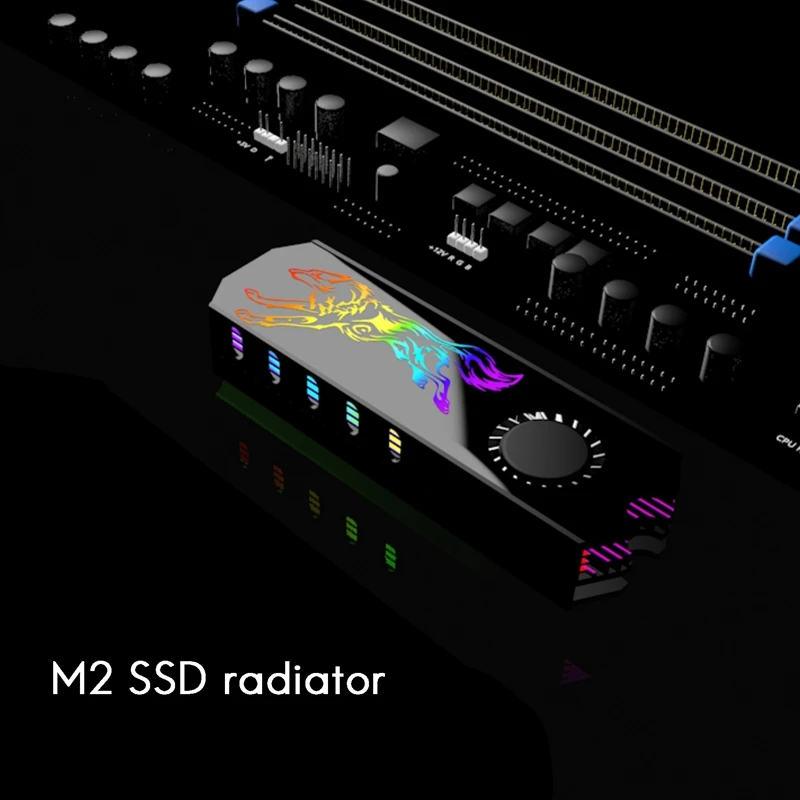 M2 радиатор SSD Кулер жилет 5V ARGB M.2 2280 твердотельный накопитель на жестком диске