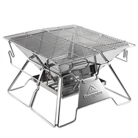 stainless steel barbecue supplies portable folding household stove accessories travel hornillo camping camping supplies kc50lz