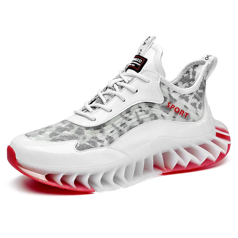 

Etienne Jr Men Spring Blade Sneakers Shock Absorption Luminous Sports Shoes Mesh Breathable Running Shoes Front Lace Gym Shoes