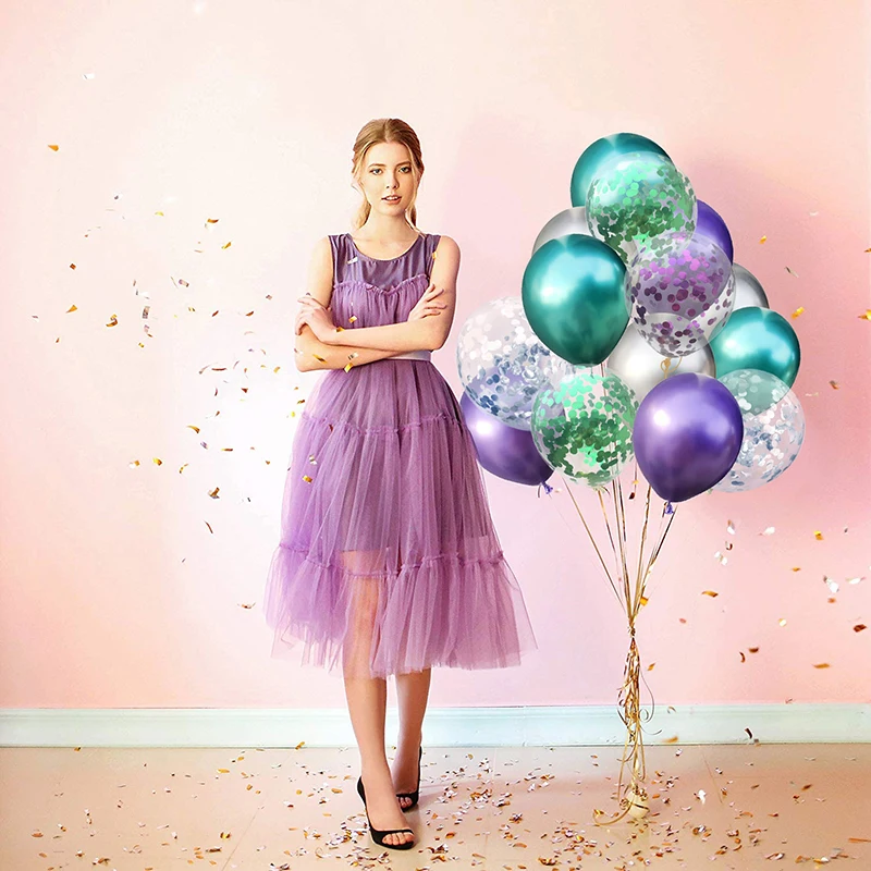 30 шт. 12 дюйвечерние вые воздушные шары русалка|Воздушные и аксессуары| |
