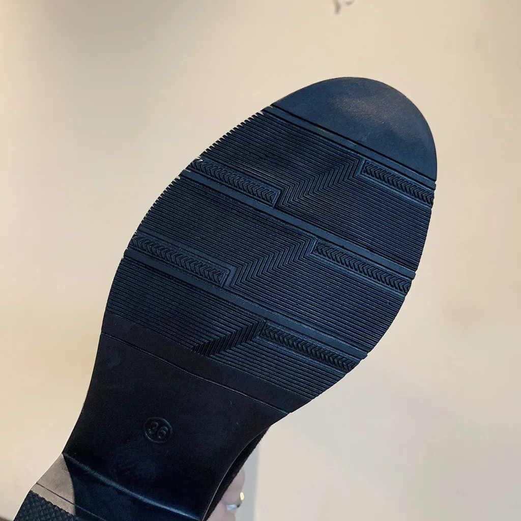 Женские высокие сапоги из эластичной ткани зимние однотонные Сапоги выше колена