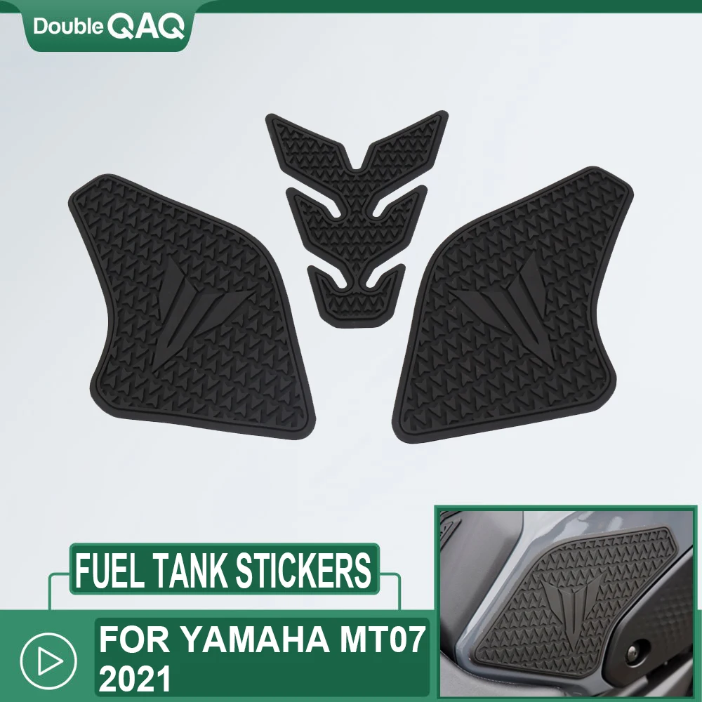

FOR YAMAHA MT07 MT-07 2021 Motorcycle Non-slip Side Fuel Tank Stickers Waterproof Pad Rubber Sticker