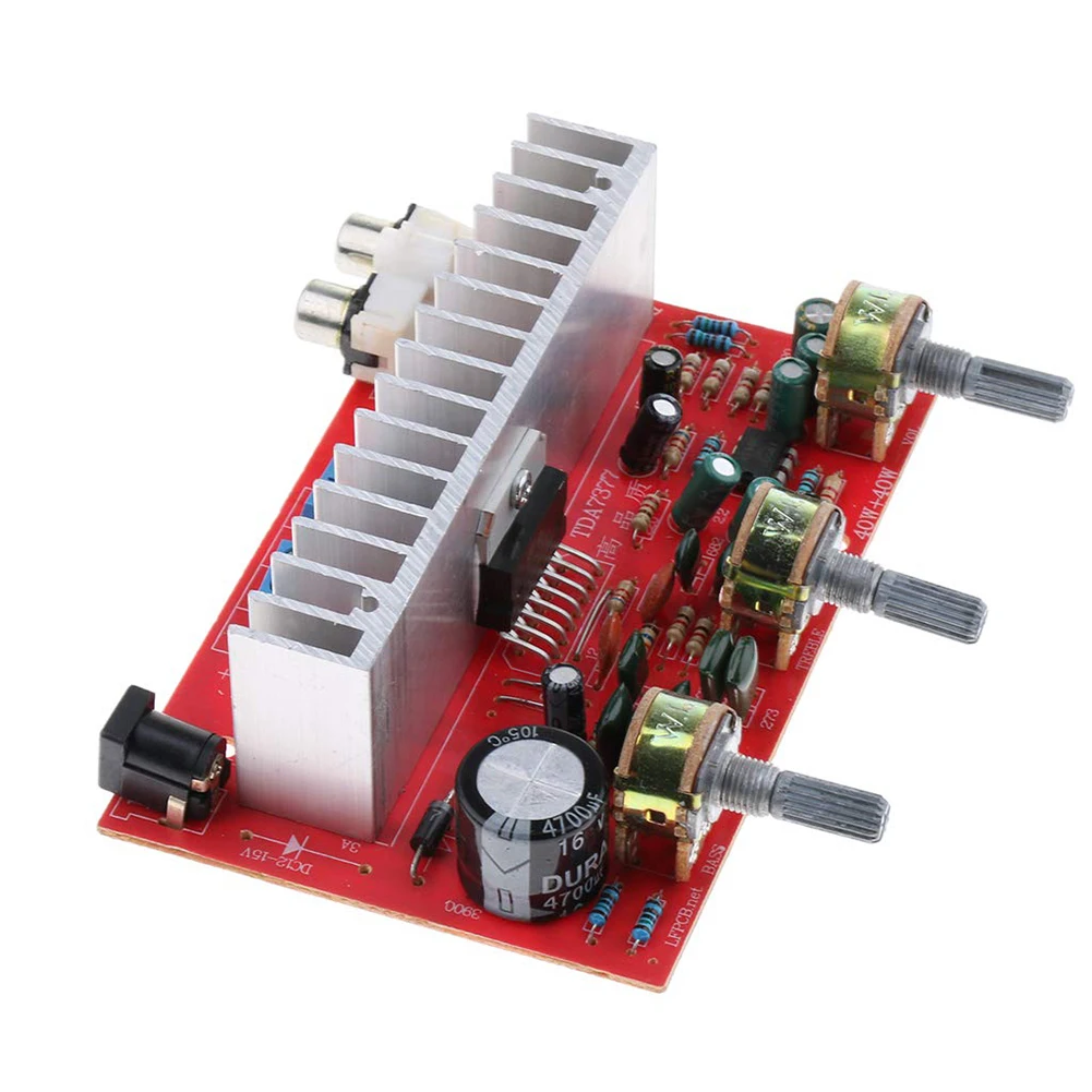 

DC12V-15V Amplifier Board Dual Channel Subwoofer TDA7377 High Power Car 40W+40W DIY Music Audio Stereo Home Module For Speaker