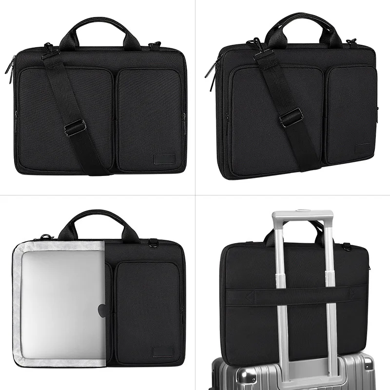 

Laptop Bag Waterproof Poly Computer Case Portable Notebook Briefcase For Macbook Acer Lenovo Simple Business Shoulder Messenger