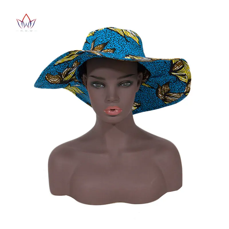 

2019 New Fashion African Headwraps Hat For Women Sweet Head Scarf For Lady Hight Quality Cotton African Women Headwraps WYB460