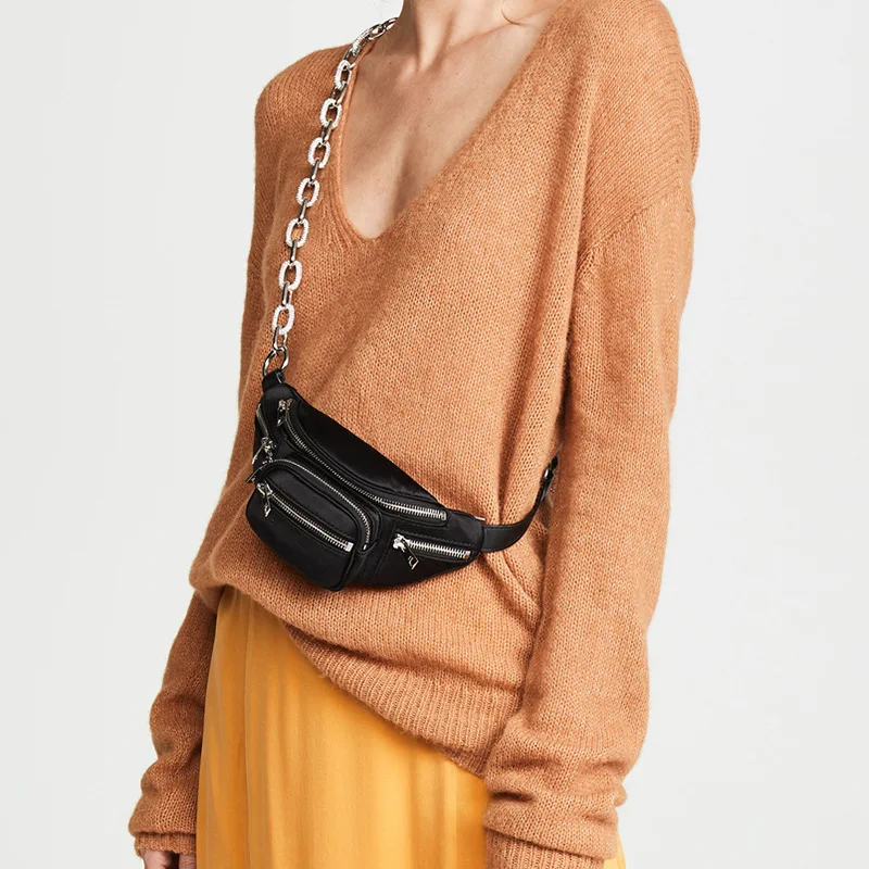 Новинка 2020 мягкая кожаная мотоциклетная мини нагрудная сумка в стиле хип хоп для