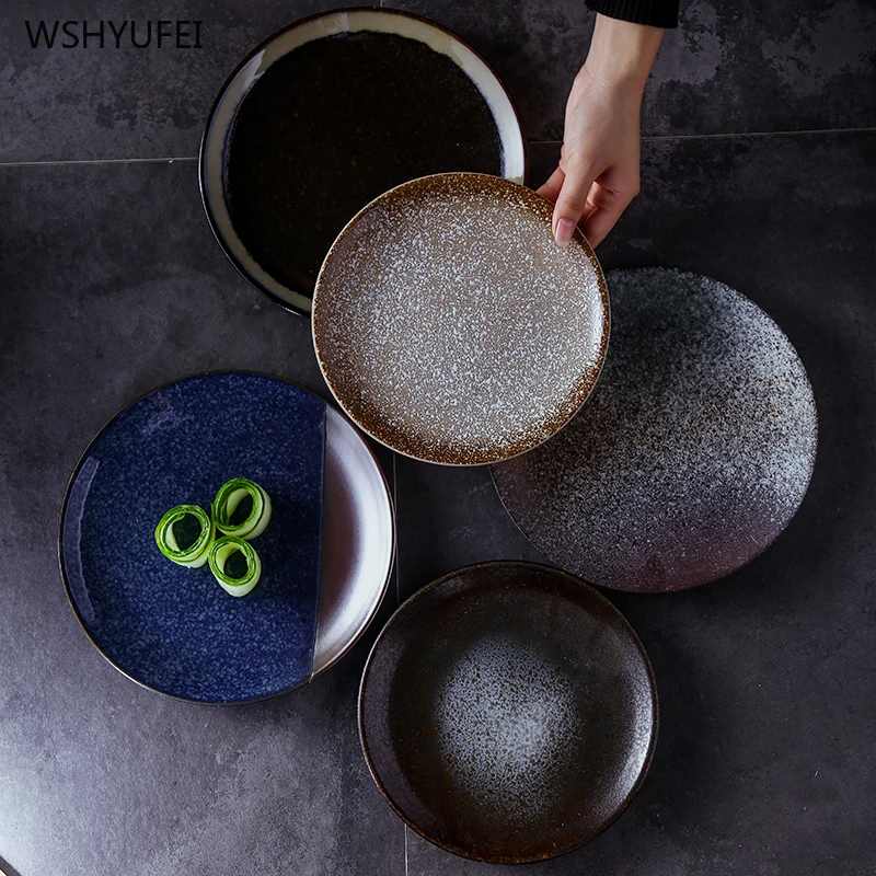 Керамическая посуда с изображением звезд и неба в стиле ретро домашняя для