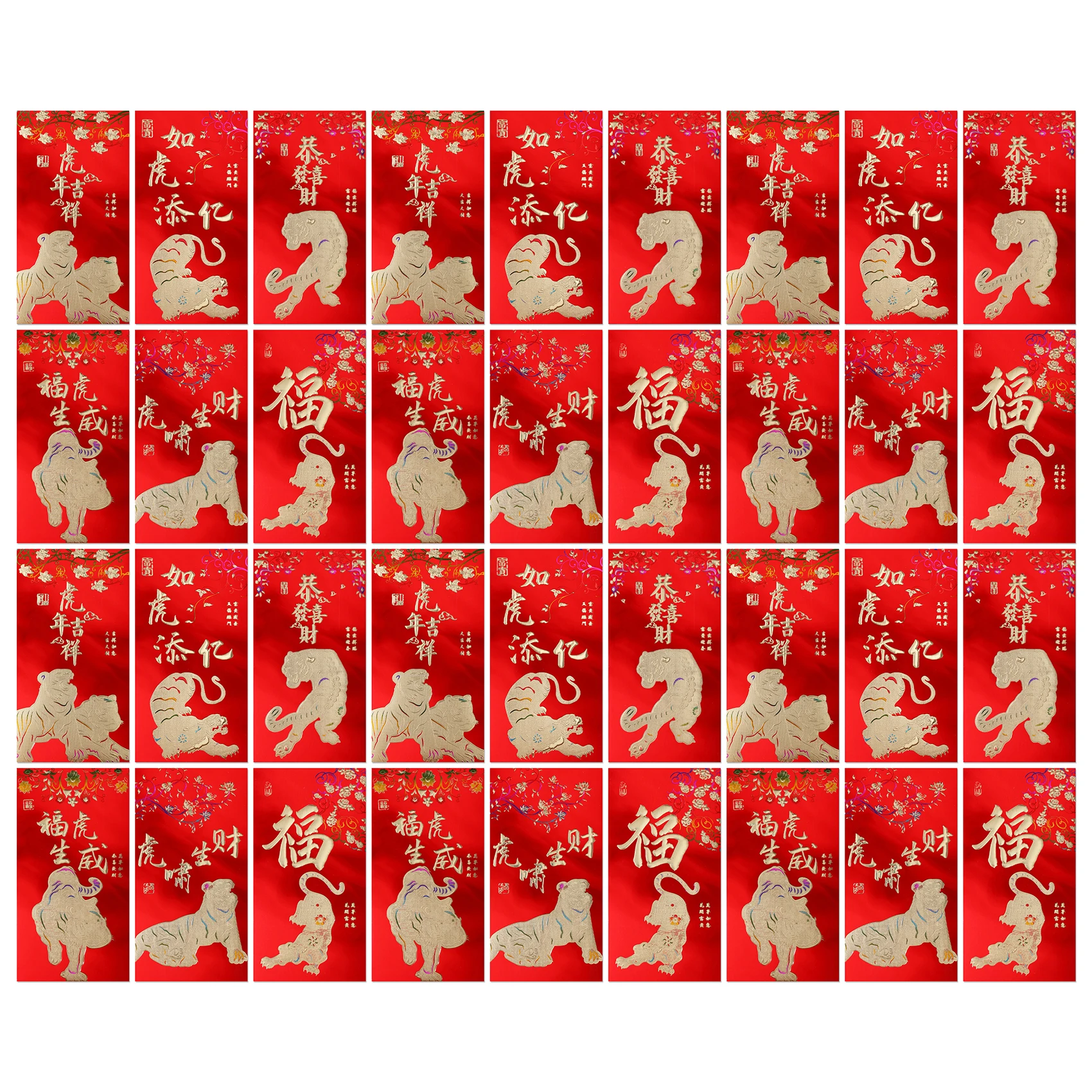 

36 Pcs Chinese Red Envelopes, New Year Hong Bao Envelopes with Classical Chinese Patterns, Lucky Money Pockets