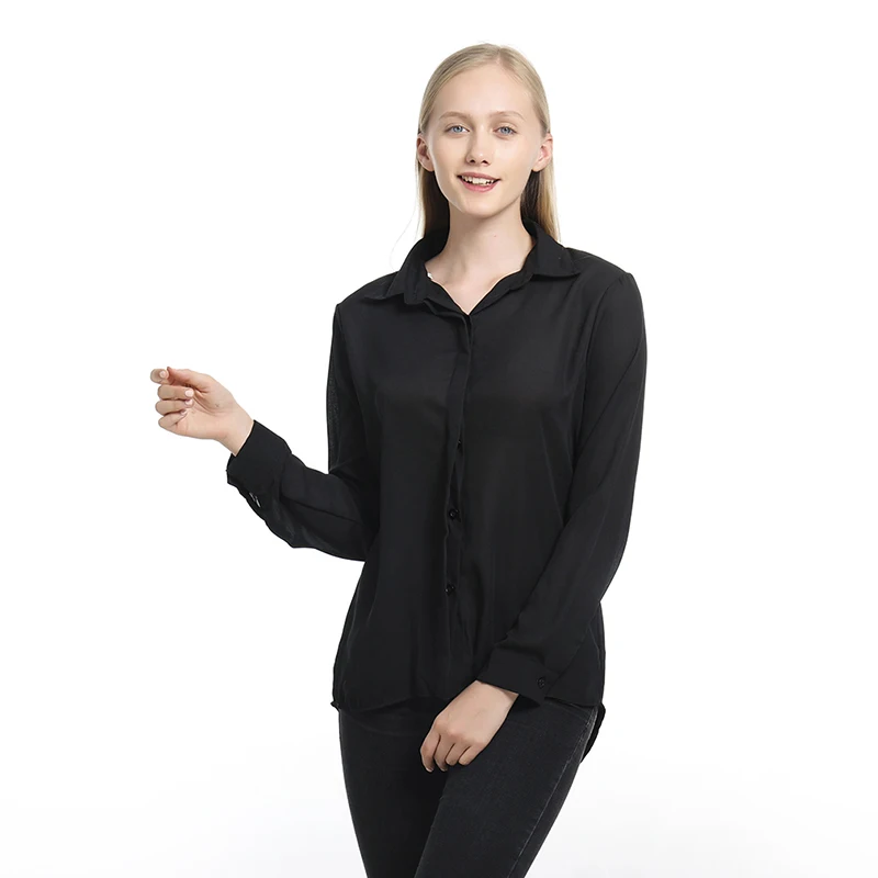 Блузка с отложным воротником Женская Сексуальная рубашка открытой спиной