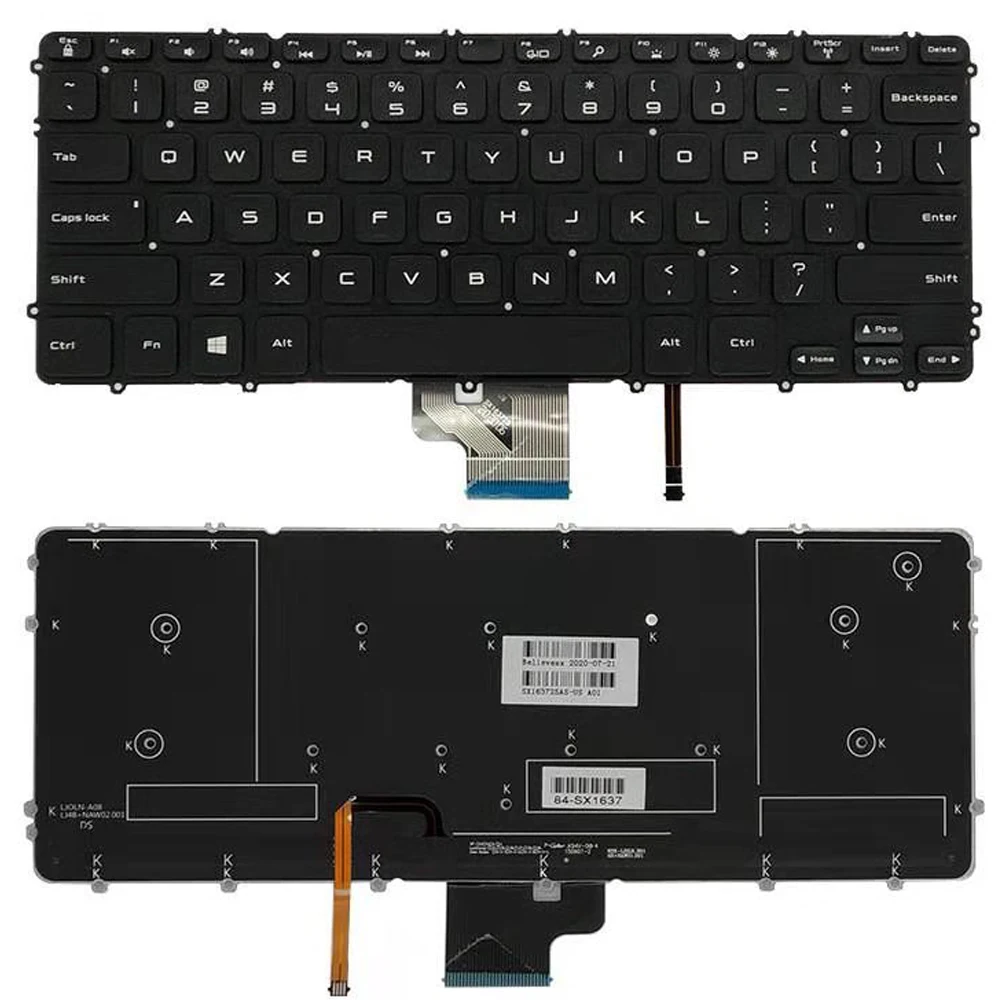 

New Russian English Laptop keyboard For Dell Precision M3800 XPS 15 9530 RU US keyboard with backlit