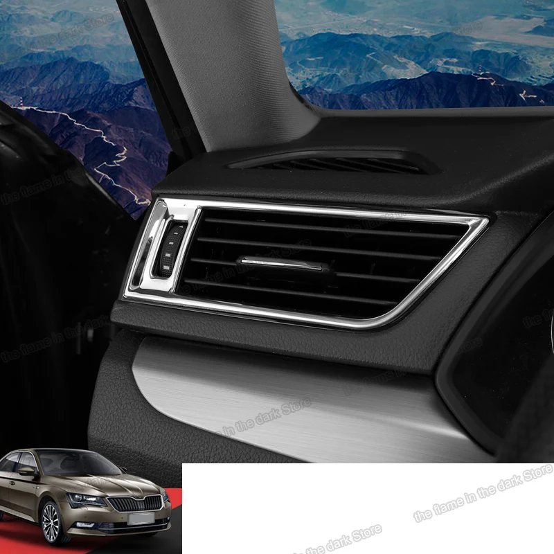 

Lsrtw2017 Car Central Control Dashboard Trims for Skoda Superb 2016 2017 2018 2019 2020 Interior Mouldings Accessories