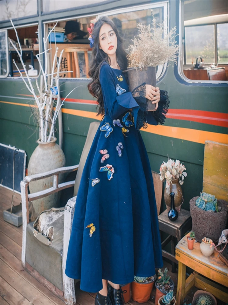 Женское приталенное шерстяное платье-трапеция милое винтажное платье с