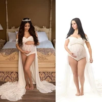 lace fancy maternity dress photography long pregnancy shoot dresses clothes for pregnant women sexy maxi gown photo props