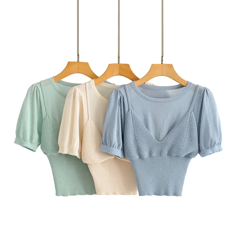 

JC·KILIG Short-Sleeved T Shirt Women's Summer 2021 New Thin Ice Silk Top Y1018