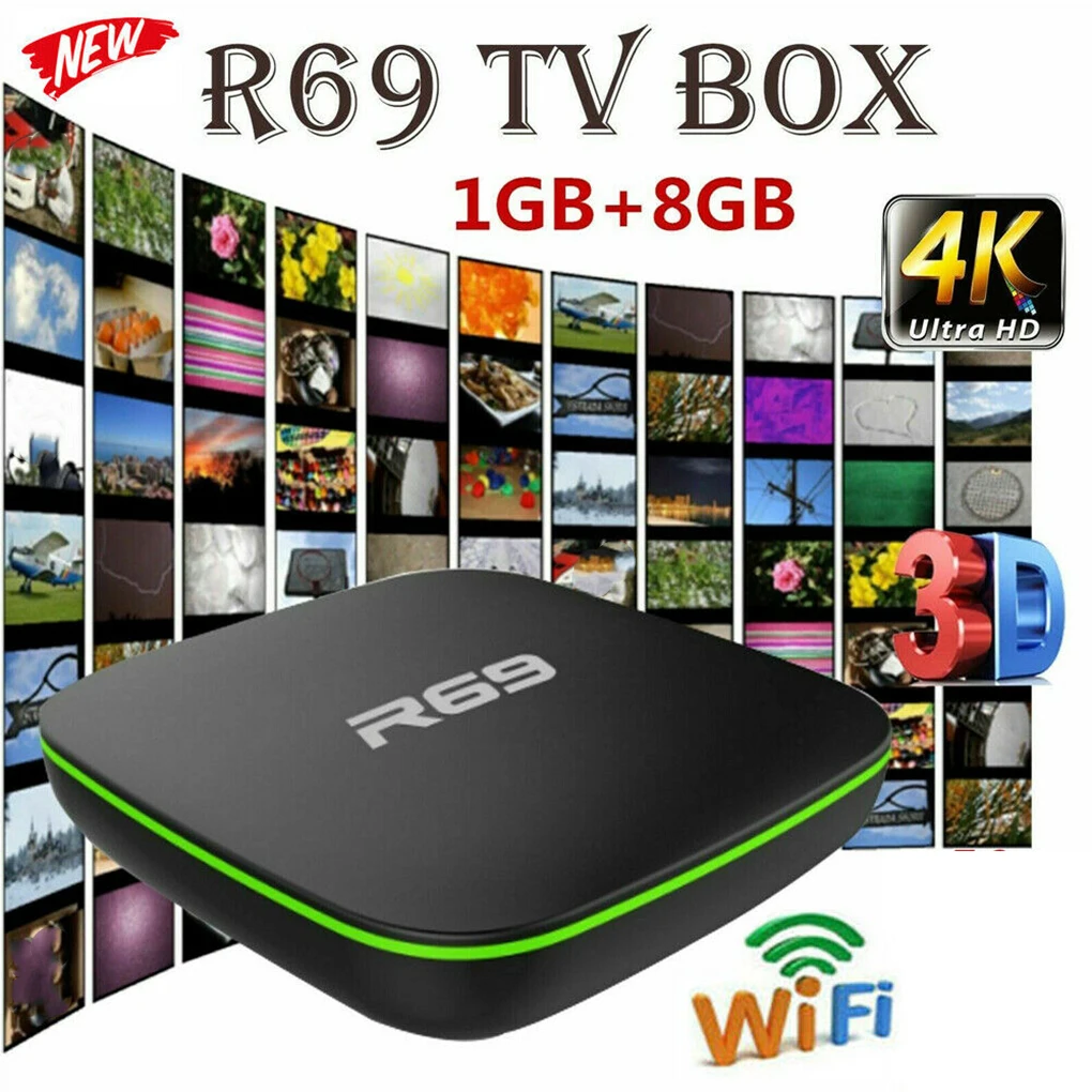 

Smart TV Box 1 8G Quad Core HD 2.4GHz WiFi 4K Media Player TV Receiver Remote Control EU/US/AU/UK Plug movie Media player