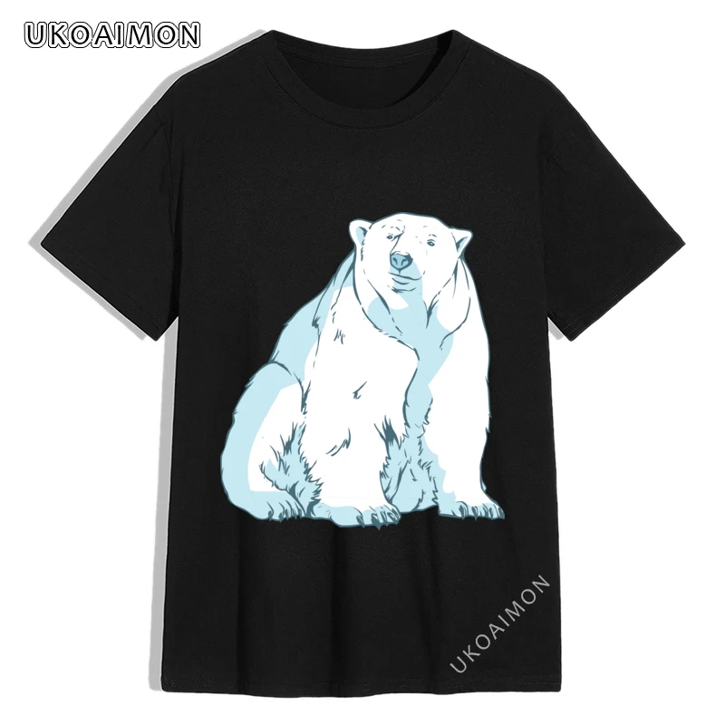 

Polar Bear Gift Teenagers Streetwear T-Shirt Funny Adult T Shirt Classic Hip Hop T-Shirts Comics Simple Style Tops T Shirt