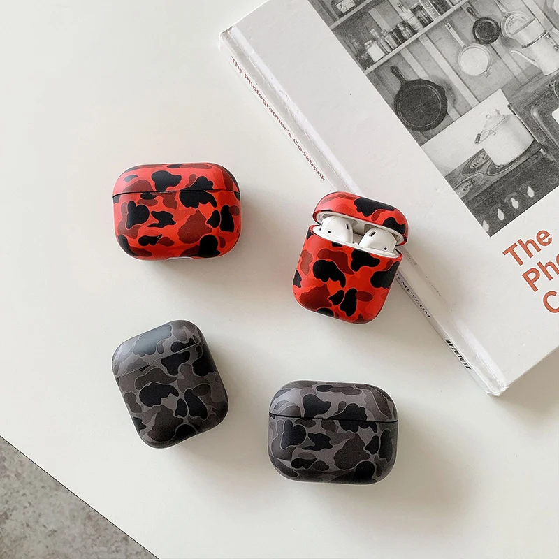 Камуфляжный чехол для Apple Airpods1/2 беспроводной защитный с Bluetooth наушников Airpods Pro 3