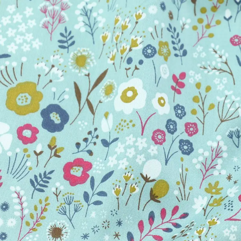 

160x50cm Idyllic Small Floral SUNFLOWER Twill Cotton Fabric Home Textile Supplies Fabric Quilt Cover Bed Sheet Patchwork Cloth