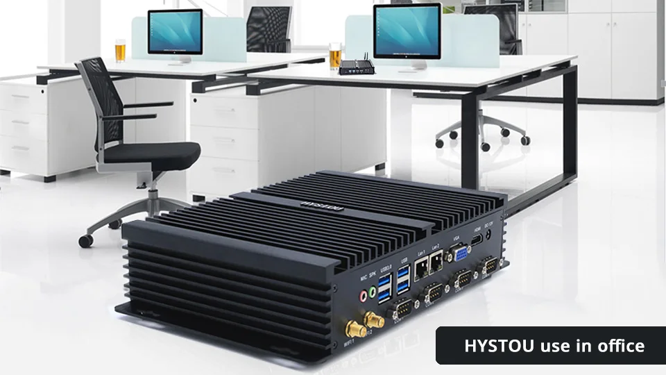 2 LAN Мини ПК Wind10 XP безвентиляторный промышленный компьютер Intel Core i5 3317U Celeron 1037U 1007U с