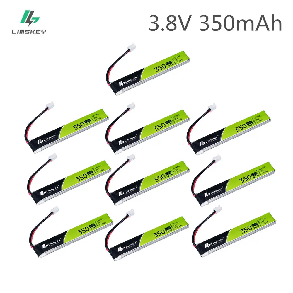 

5/10 PCS Limskey 350mAh 3.8V 30C/60C Lipo battery PH2.0 Plug for 65S UK65 Inductrix UR65 Mobula7 Snapper8 Drone