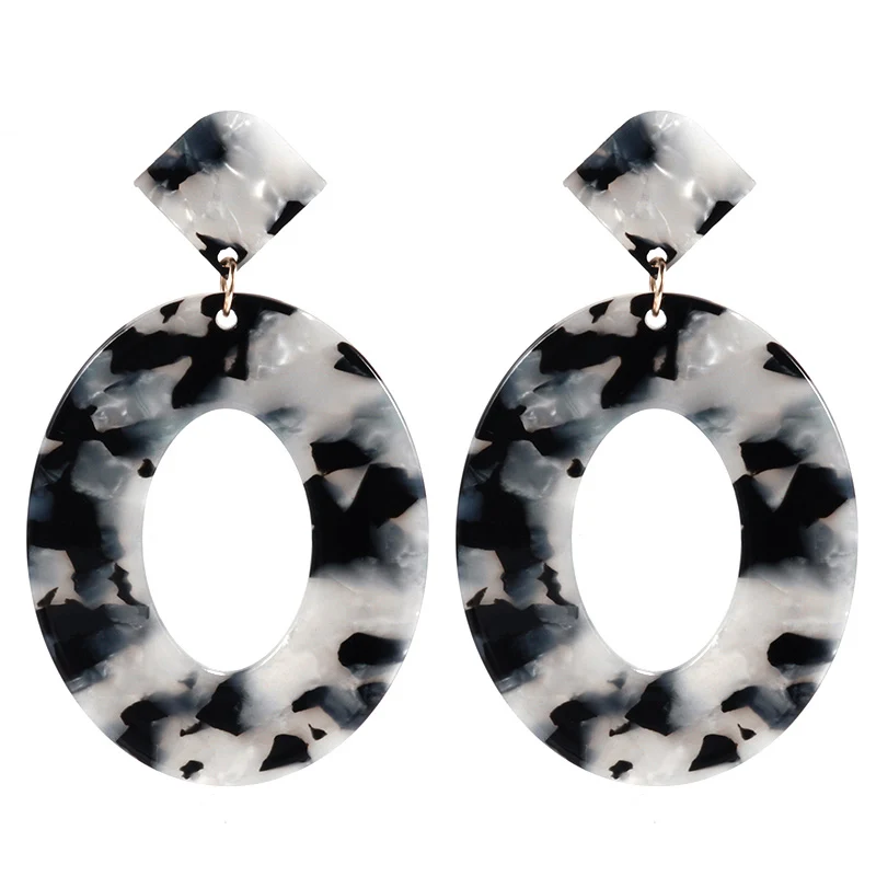 Винтажные акриловые массивные геометрические висячие серьги BFH для женщин 2019