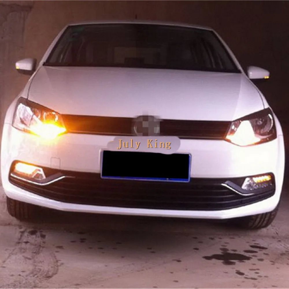 Июля King светодиодный Габаритные огни DRL с чехол для Защитные чехлы сидений сшитые
