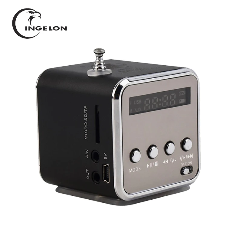 Портативный FM-радиоприемник с Micro SD / USB /TF Bluetooth mp3-плеером, музыкальный плеер со встроенным звуковым интерфейсом, динамиком и ЖК-стереозвуком - изображение