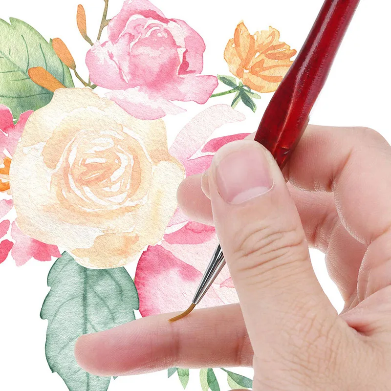 1 шт. миниатюрная кисть для рисования из дерева и соболиного волоса | Дом сад