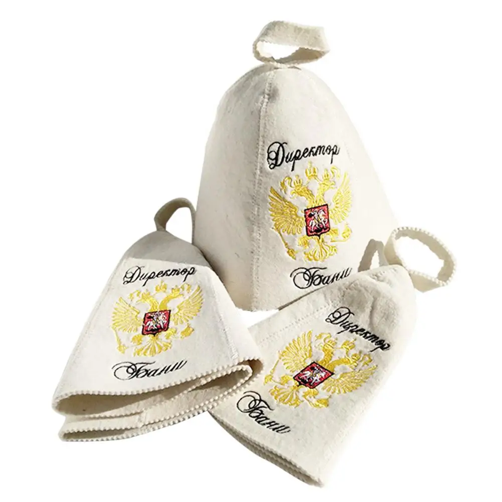 Шерстяная шапочка для сауны Кепки сауна шерстяной войлок фетровая шляпа