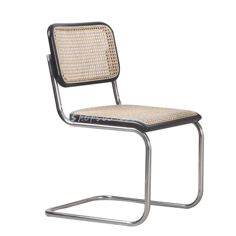 Ins обеденный стул из цельной древесины ротанга семейное средневековое