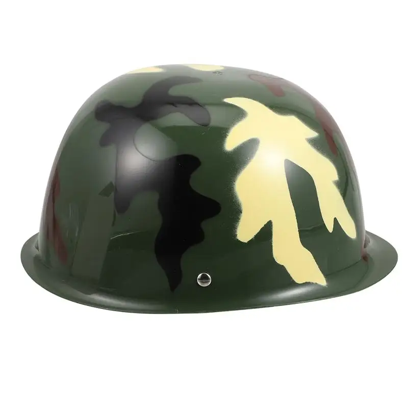 

1Pc Simulation Camouflage Hat Kids Plastic Role Play Hat Party Dress Supply