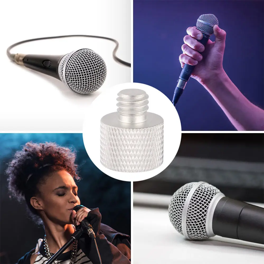 

4 Sets 5/8 to 3/8 Adapter Practical Microphone Stand Thread Screw Adapter