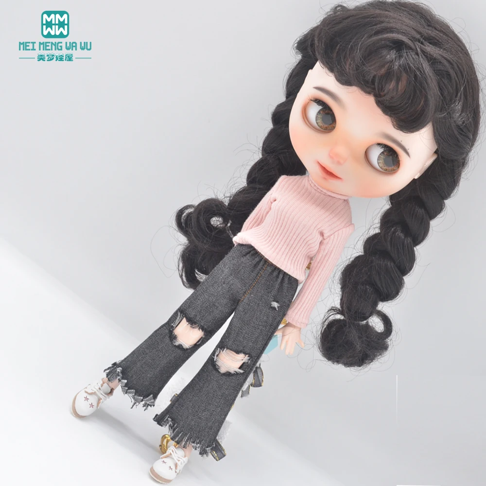 Одежда для куклы подходит Blyth Azone OB22 OB24 модный свитер с высоким воротником