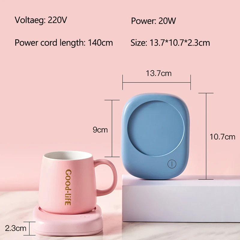 

220V Cup Heater Mini Portable Thermostatic Tablemat Heating Coaster Mat Electric Hot Tea Makers Desktop Heater Hot Milk Machine