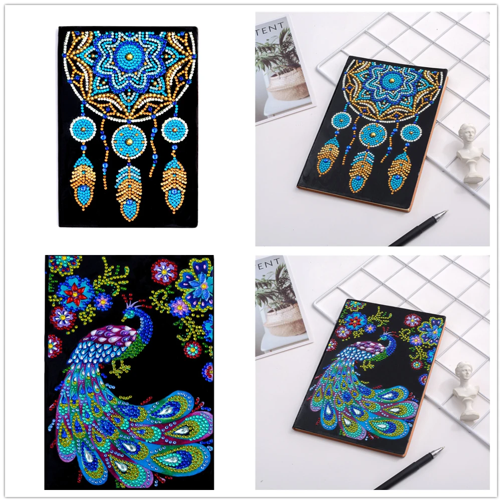 

DIY Special Shaped Diamond Painting Owl Bird 50 Pages Office Notebook Cross Stitch Embroidery Sketchbook Drawing Book