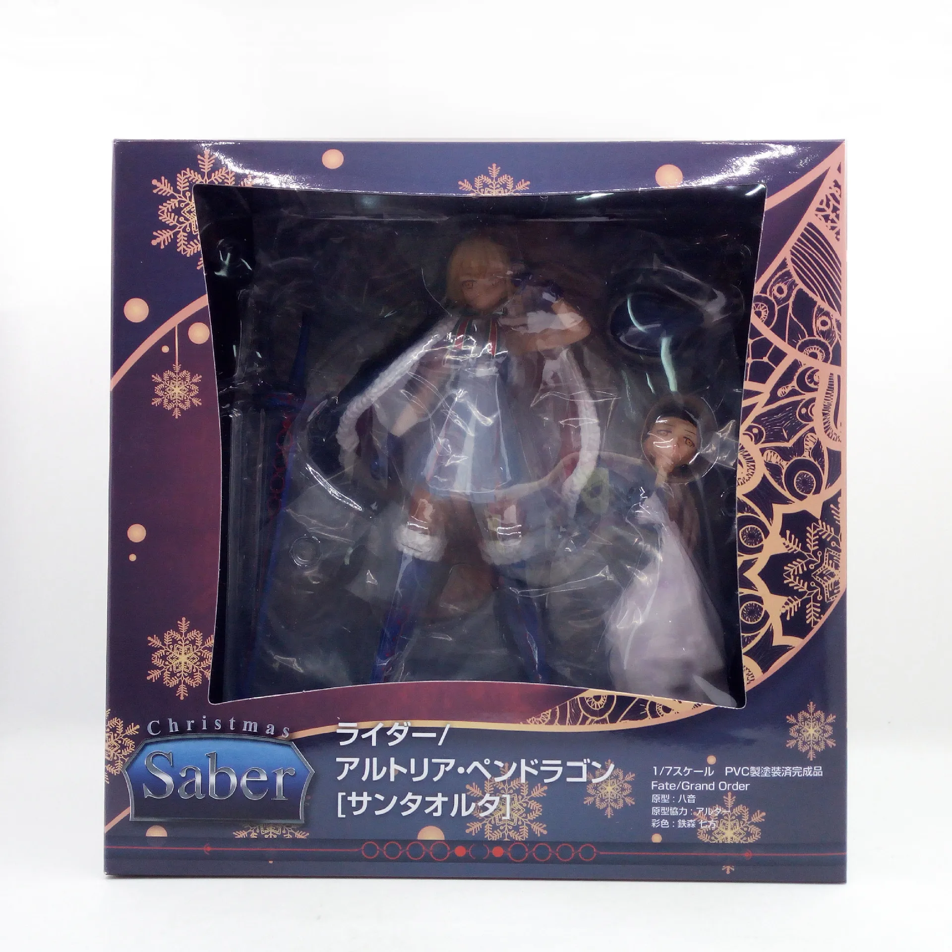 23 см Новинка, лидер продаж, аниме Fate/stay Night Grand Order Saber Arturia Pendragon, Рождественская ПВХ фигурка, коллекция моделей, Подарочная кукла - Цвет: with box