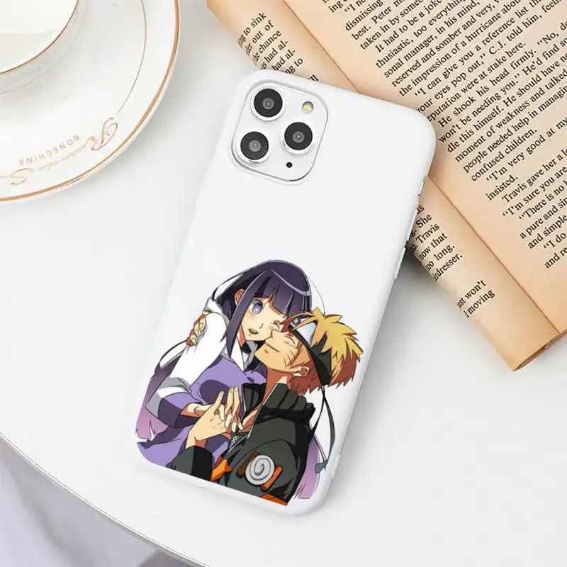 

Naruto Hinata Phone Case Candy Color White for iPhone 11 pro XS MAX 8 7 6 6S Plus X 5S SE 2020 XR