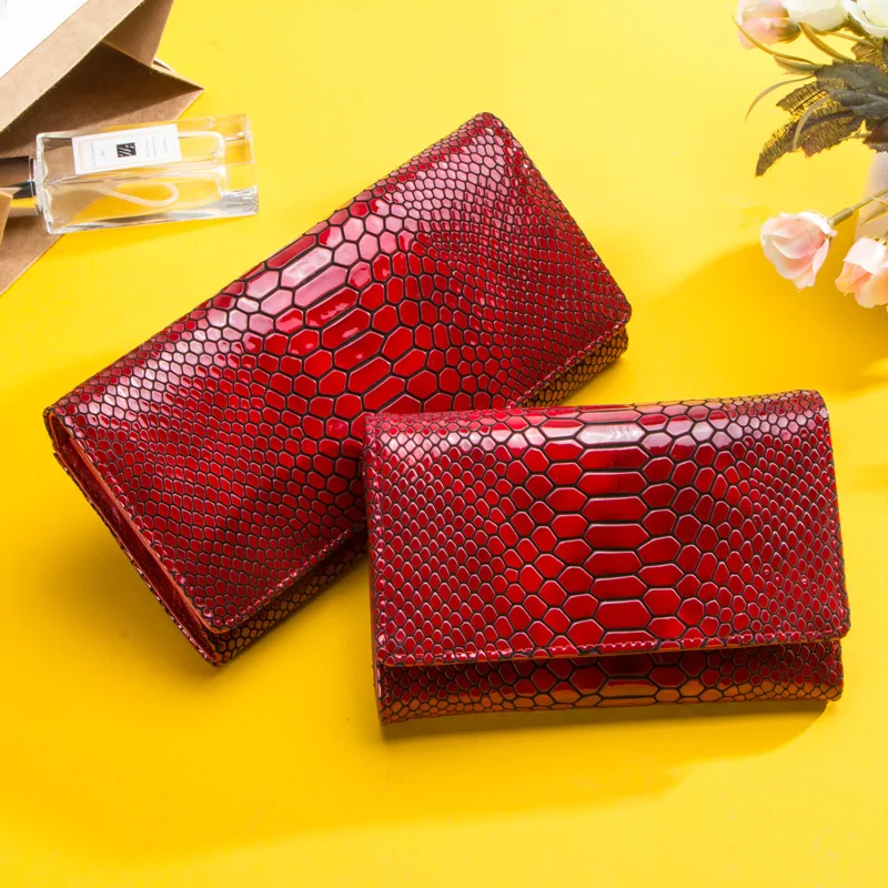 Женская RFID Блокировка большой емкости роскошный вощеный из натуральной коровьей