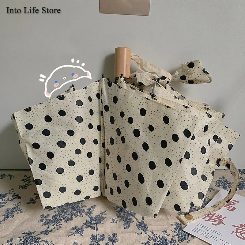 

Japanese Umbrella Rain Women Retro Ladies Beach Parasol Outdoor Umbrellas Folding Umbrella for Girls Wood Handle Gift Ideas