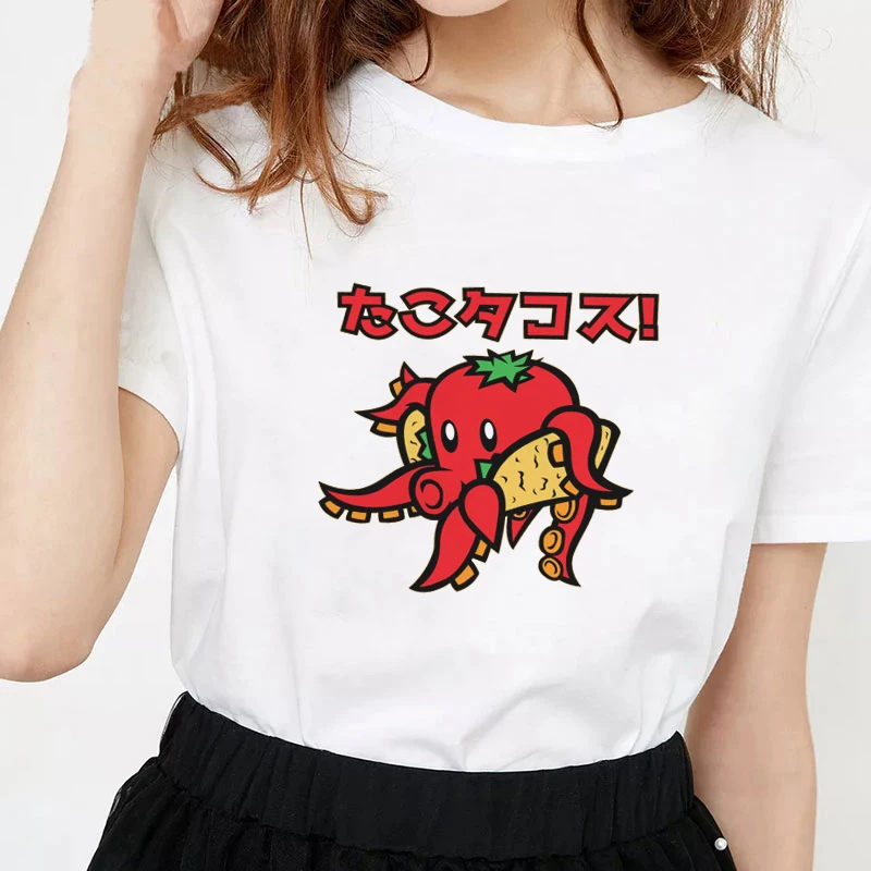 Ropa mujer 2019 японский каваи дамы Ulzzang мультфильм футболки хипстер аниме печати