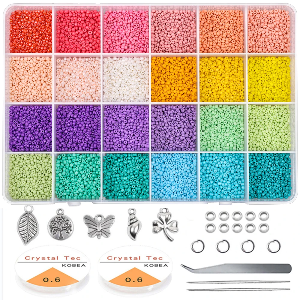 

Used for DIY craft wear jewelry making supplies semi-precious stone glass beads small pony kit small craft bead belt tool kit