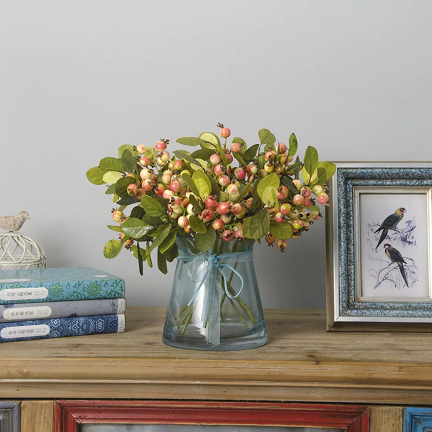 Искусственные фруктовые украшения из 2 головок в стиле граната свадебные для