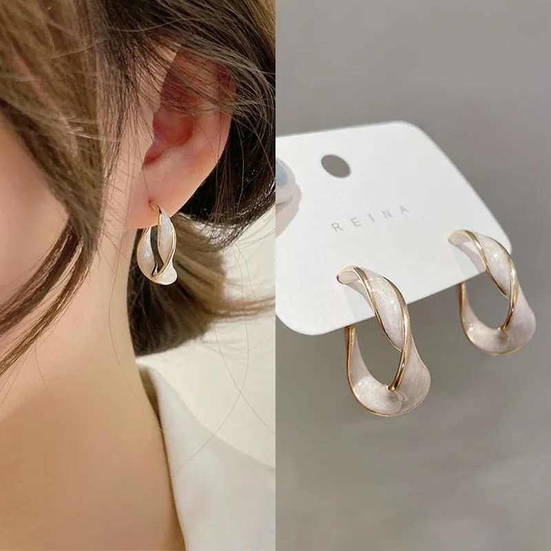

Female Fashion Geometric Women Spiral Charm Drop Earrings Jewelry Valentine's Day Gifts Peculiar Girls Earrings Accessories