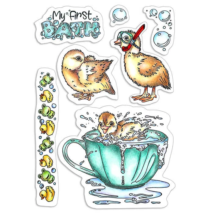 

CLEAR STAMP my first bath DIY Scrapbook Card album paper craft silicon rubber roller transparent stamps 3258