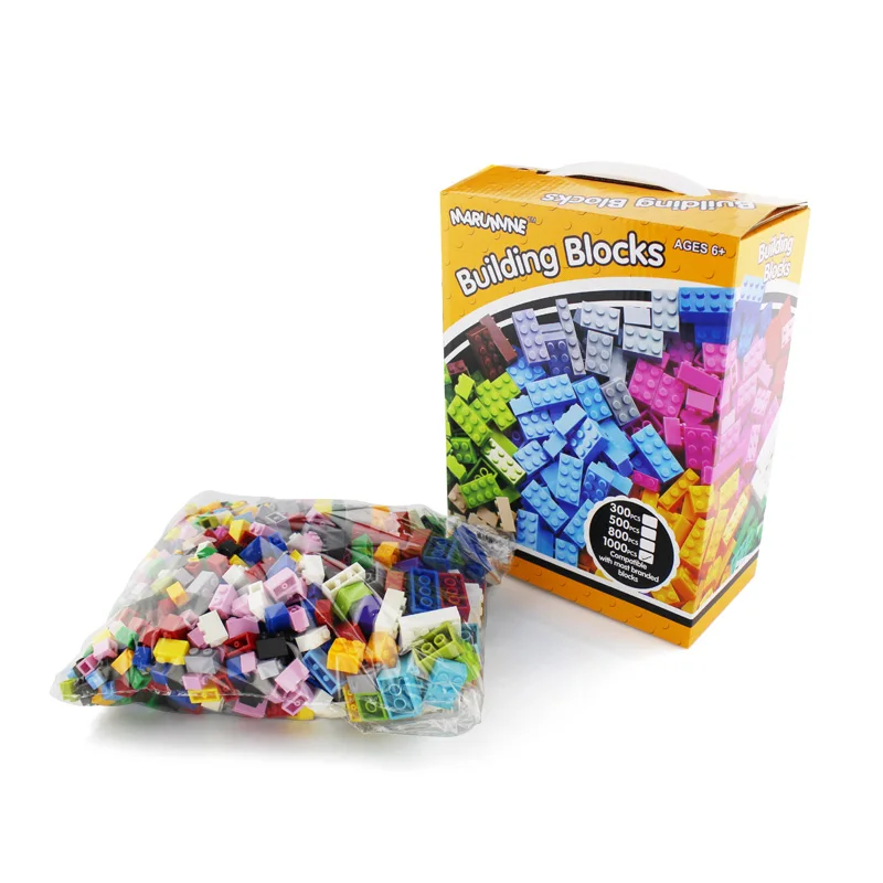 Color Box Package MARUMINE 1000 шт Строительные Кирпичи совместимы с Decool Enlighten Blocks Pixel Cube опорная пластина модель игрушки для детей подарок - Цвет: Color Box Package