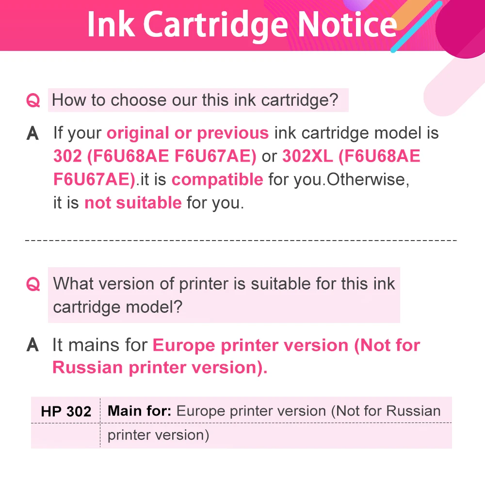 Картридж для HP 302 XL Deskjet 1110 1111 1112 2130 2131|Чернильные картриджи| |